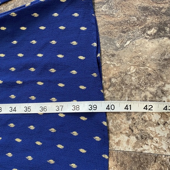 Juicy Couture Dress XXL Blue Gold Print Sleeveless Drawstring Waist - Picture 3 of 8